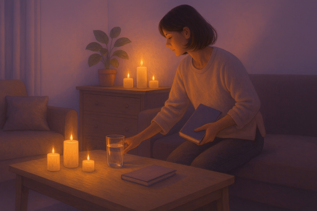 Prepare your space for tarot reading - Find a quiet spot, bring water or a notebook